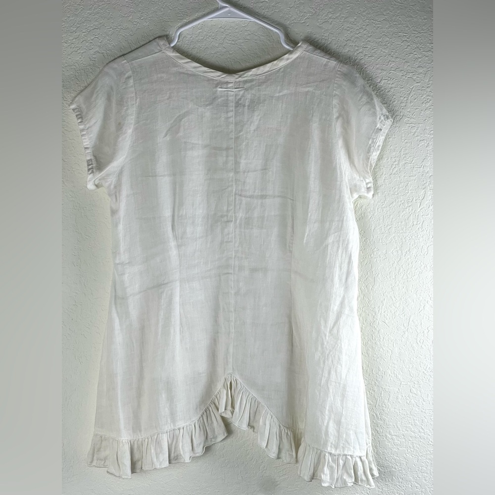 Heart's Desire by Mary Grace Zelda Top Cap Sleeve in Linen - Picture 5 of 10